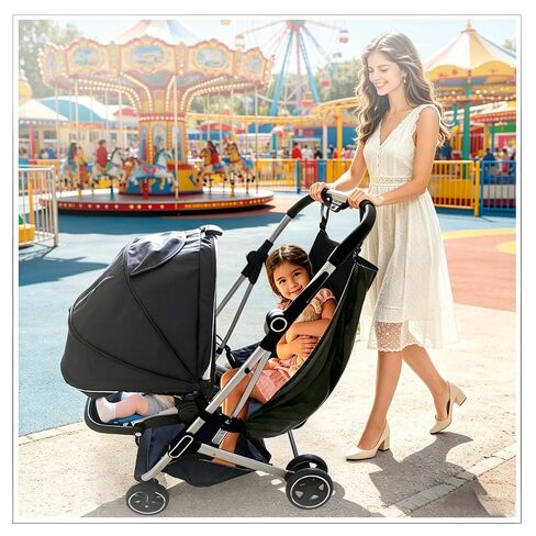 Stroller Hammock Seat Attachment for Toddler, Second Child Sibling Seat Portable Sling, Fits Most Full-Size Strollers in Kuwait