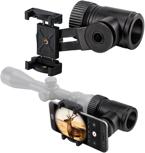 Aluminum Scope Phone Adapter with Dual View & Quick Lock System | Quick Alignment; Stable Phone Mount; Universal Compatibility in Kuwait
