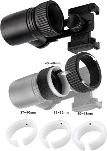 Aluminum Scope Phone Adapter with Dual View & Quick Lock System | Quick Alignment; Stable Phone Mount; Universal Compatibility in Kuwait