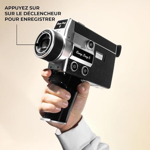 Camp Snap CS-8 digital camera - 2.7K video recorder for Youtube, screenless camera, 8x digital zoom, with 5 customizable movie filters, included SD card and USB-C battery in Kuwait