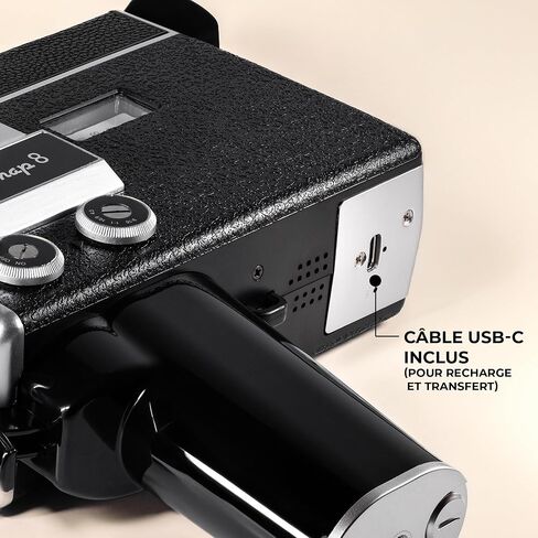Camp Snap CS-8 digital camera - 2.7K video recorder for Youtube, screenless camera, 8x digital zoom, with 5 customizable movie filters, included SD card and USB-C battery in Kuwait