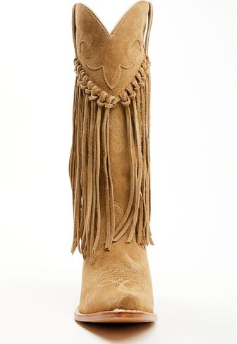 Women's Women'S Sterling Fringe Tall Western Boot Snip Toe Tan 8 1/2 M US in Kuwait
