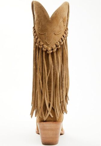 Women's Women'S Sterling Fringe Tall Western Boot Snip Toe Tan 8 1/2 M US in Kuwait