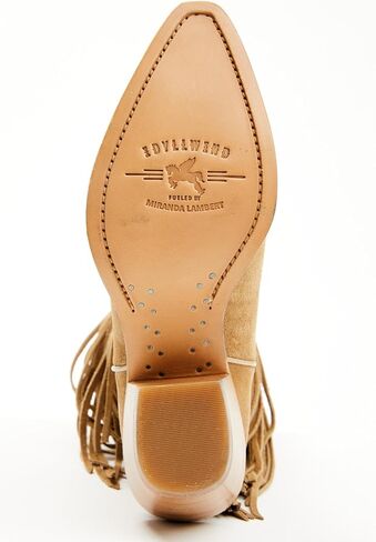 Women's Women'S Sterling Fringe Tall Western Boot Snip Toe Tan 8 1/2 M US in Kuwait