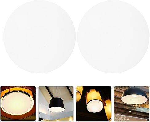 Mikinona 2pcs round Acrylic Lampshade Diffuser Cover for Pendant Lights with Frosted Panel, Lightweight Design for Even Light Distribution, Suitable for Office and Bedroom Lighting in Kuwait