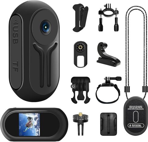 Upgraded 1080P Mini Body Camera with 64GB Card, Sports Action Cameras in Kuwait