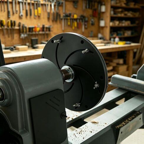 12" Self-Centering Face Plate 1"X8TPI for Gripping Rips Bowls, Platters and Hollow Turning Blanks, Woodturning Tools, Woodlathe Chuck. in Kuwait