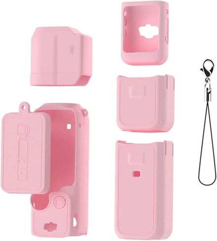 for Pocket 3 Silicone Cover, All-in-One Protective Case with Lens Protector, Scratch-Resistant Soft Sleeve Skin, Shockproof Grip Compatible with DJI OSMO Pocket 3 Accessories (Pink) in Kuwait