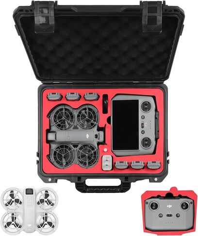Waterproof Hard Carrying Case for DJI Neo 2/Neo 1 Fly More Combo | Holds 7 Batteries, Fits Drone, DJI RC 2/RC-N3 Remote Controller, Charging Hub & Accessories | Shockproof, Dustproof in Kuwait