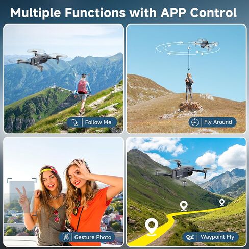 GPS Drone with 4K Camera, 1640ft Range FPV Video Transmission RC Quadcopter | 4k FPV Drones with Brushless Motor, HDR Video, 48 Mins Flight, Auto Return, Follow Me, Waypoint Fly for Kids Adult Beginners in Kuwait