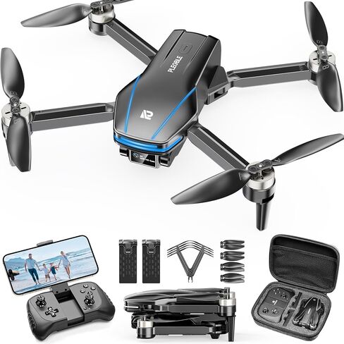 Drone with Camera for Kids Adults, Brushless RC Drone with Anti-Lost Alarm | One Key Takeoff/Landing, Propeller Guards, Voice Control, Foldable Design, Beginner Friendly Gift for Kids and Boys in Kuwait