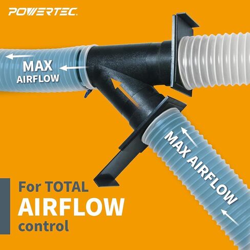 POWERTEC 70287 4 Inch Blast Gate Dust Collection Quick Change Threaded/Non-Threaded Ends for Dust Hoses and Flanges in Kuwait