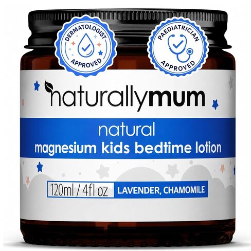 NaturallyMum - Magnesium Lotion for Kids & Babies [NATURAL & SAFE] - Juniors Bedtime Lotion - Magnesium Sleep Cream for Kids & Babies - For Toddlers - Lavender & Chamomile in Kuwait