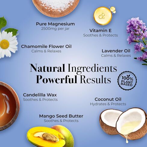 NaturallyMum - Magnesium Lotion for Kids & Babies [NATURAL & SAFE] - Juniors Bedtime Lotion - Magnesium Sleep Cream for Kids & Babies - For Toddlers - Lavender & Chamomile in Kuwait