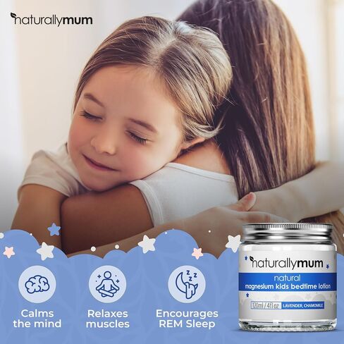 NaturallyMum - Magnesium Lotion for Kids & Babies [NATURAL & SAFE] - Juniors Bedtime Lotion - Magnesium Sleep Cream for Kids & Babies - For Toddlers - Lavender & Chamomile in Kuwait