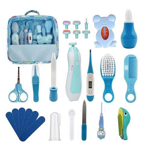 Baby Healthcare and Grooming Kit, 26 in 1 Baby Electric Nail Trimmer Set Newborn Nursery Health Care Set for Newborn Infant Toddlers Baby Boys Girls Kids Haircut Tools in Kuwait