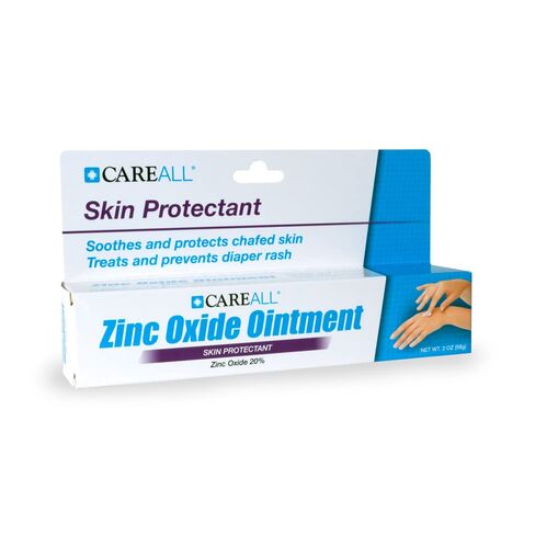 CareAll Zinc Oxide 20% Skin Protectant Barrier Ointment 2 oz (24 Pack), Relieves, Treats and Prevents Minor Skin Irritations due to Diaper Rash. Helps Seal Out Wetness. Protects Chafed Skin. in Kuwait
