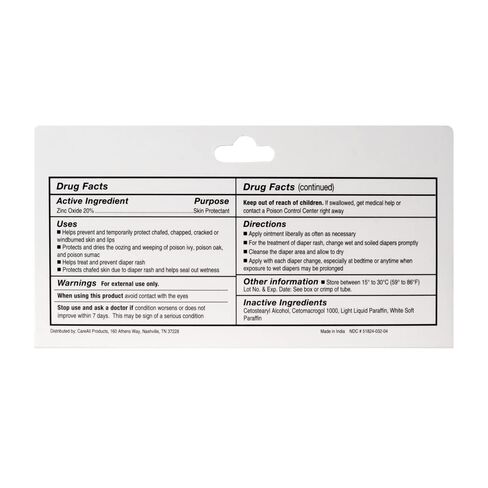 CareAll Zinc Oxide 20% Skin Protectant Barrier Ointment 2 oz (24 Pack), Relieves, Treats and Prevents Minor Skin Irritations due to Diaper Rash. Helps Seal Out Wetness. Protects Chafed Skin. in Kuwait