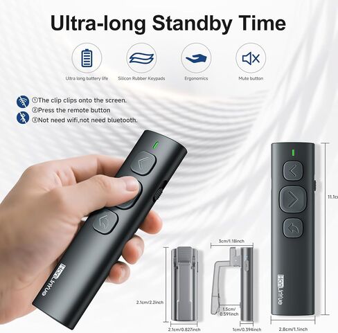Page Turner Remote for Kindle Paperwhite Oasis Kobo eReaders, Compatible with Kindle E-Readers and Cases, Ideal for eBooks, Ergonomic Remote Control Clicker Reading Novels（Black） in Kuwait