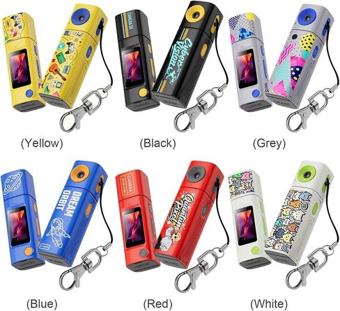 1080P Mini Keychain Camera 230° Rotatable Lens 0.96 Inch LCD Screen Vlog Photo Recorder in Kuwait