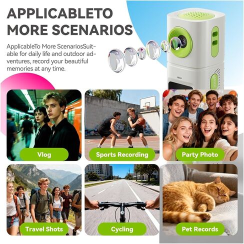 1080P Mini Keychain Camera 230° Rotatable Lens 0.96 Inch LCD Screen Vlog Photo Recorder in Kuwait