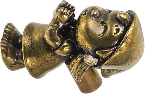 Adorable Vintage Brass Cabinet Knob Featuring Praying Girl Design Charming Decorative Hardware for Boy Girl Dressers Nursery Decor and Furniture Upgrades in Kuwait