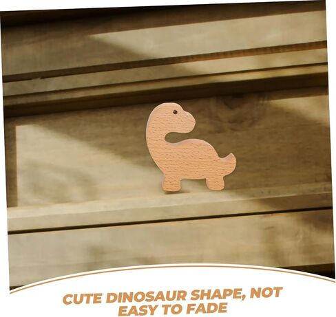 6set Decorative Animal Cabinet Knobs Wooden Dinosaur Drawer Pulls Dresser Handles Screws for Nursery in Kuwait