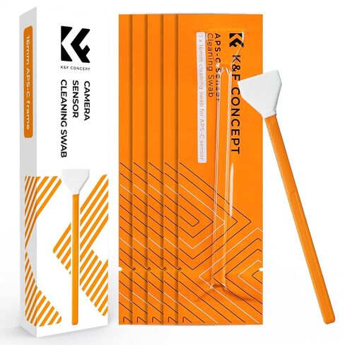 K&F CONCEPT APS-C Frame Sensors Cleaning Swabs X6,for CCD and CMOS | Vacuume Packaging, Soft and Flexible, Smooth and Lint-Free,Precision Cleaning,Portable,for Nikon Sony Canon Camera Clean,MA02 in Kuwait