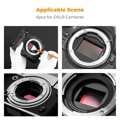 K&F CONCEPT APS-C Frame Sensors Cleaning Swabs X6,for CCD and CMOS | Vacuume Packaging, Soft and Flexible, Smooth and Lint-Free,Precision Cleaning,Portable,for Nikon Sony Canon Camera Clean,MA02 in Kuwait