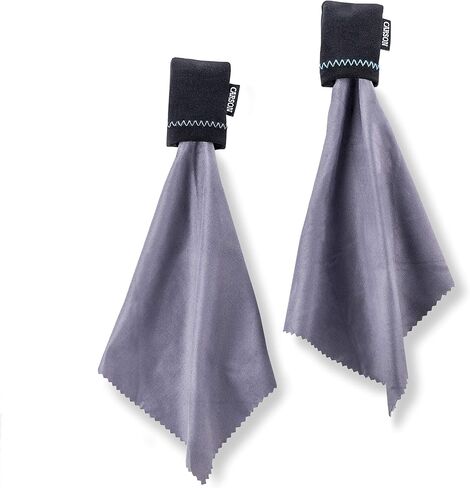 Carson Stuff-It Go Microfiber Lens Cloth Cleaning System - 2 Pack (SN-10AM), Black in Kuwait