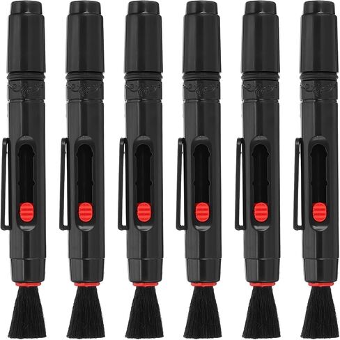 PATIKIL Camera Dusting Brush, Multifunction Cleaning Brush Keyboard Lens Cleaning Pen Screen Lens Cleaner for Vinyl Records, LP Scan, SLR & Computer Screens,6 Pcs Red in Kuwait