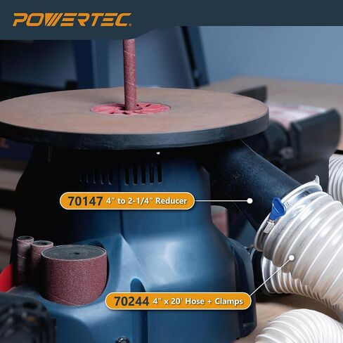 POWERTEC 70147 4-Inch OD to 2-1/4-Inch OD Hose Reducer Adapter for Dust Collection Systems in Kuwait