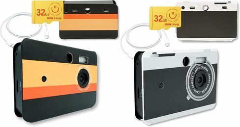 Cappy Screenless Digital Camera Bundle with Black Case & Lens Set | Digital Detox Camera for Mindful Photo & Video | Screen-Free Portable Camcorder to Live in the Moment in Kuwait