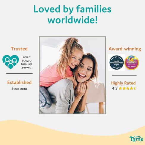 T is for Tame Kids' Hair Taming Cream for Frizz, Flyaways & Bedhead | Leave-in taming cream (3.38 fl oz) w/coconut & jojoba oil, never stiff, sticky or oily, all hair types, made in USA in Kuwait