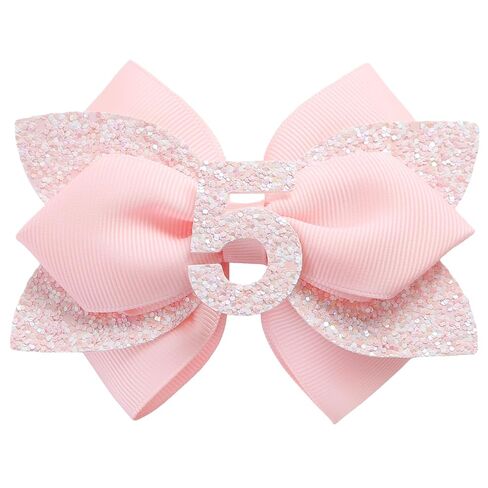 Nuolich Birthday Hair Bow Headband Baby Girls 1 2 3 4 5 6 Years First 1st | Toddler, Party Decorations, Glitter Peach Hair Accessories in Saudi Arabia