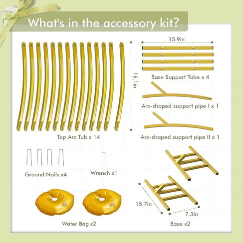 EMART Round Backdrop Stand 8FT Gold Wedding Arch Metal Circle Balloon Arch Stand with Base, 2 Water Bags for Wedding, Birthday, Party, Christmas, Decoration, Anniversary, Ceremony, Valentine's Day in Kuwait