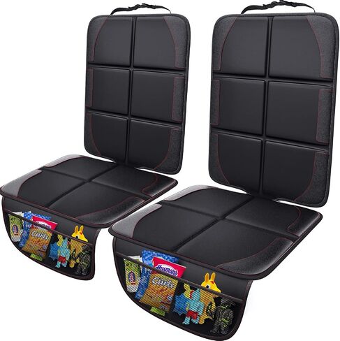 Gimars Car Seat Protector, 2 Pack, Waterproof 600D Fabric Carseat Protector Car Seat Cover for Child Car Seat with Nonslip Backing Mesh Pockets for Baby and Pet SUV Sedan Truck Leather Seats in Kuwait