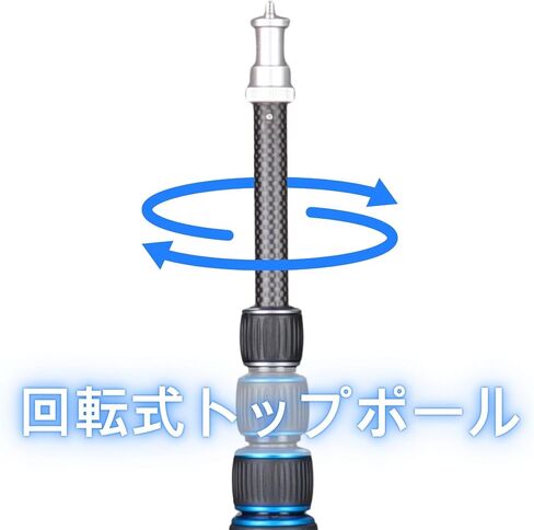 Nissin LS-50C-L II Super Light Stand, Carbon Fiber Narrow Leg, Swivel Top Pole, Long & Narrow Leg Construction for High Stability During Installation and Easy Use in Tight Spaces, Lightweight 20.9 oz in Kuwait