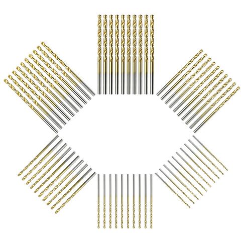 60Pcs Micro Drill Bits Set 1/8 1/16 3/64 5/64 3/32 7/64 Jobber Length Twist Drill Bit Set for Steel Wood Plastic Aluminum Alloy in Kuwait