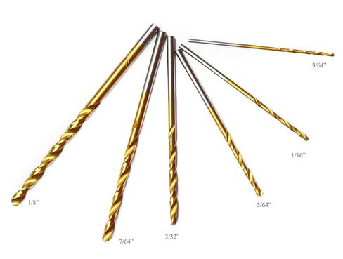 60Pcs Micro Drill Bits Set 1/8 1/16 3/64 5/64 3/32 7/64 Jobber Length Twist Drill Bit Set for Steel Wood Plastic Aluminum Alloy in Kuwait