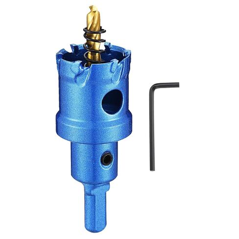 How Saw Kit, 1-7/32"(31mm) Cutting Diameter Hole Cutter, Tungsten Carbide Cemented Alloy - for Thick Hard Metal, Stainless Steel, Copper, Aluminum. Blue in Kuwait