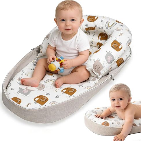 Tummy Time Mat, 2-in-1 Convertible to Backpack, Premium Memory Foam Baby Play Mat, Removable Machine Washable Cover, Foldable for Floor, Couch & Travel in Kuwait