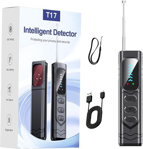 Pro Detector for Hidden Cameras, GPS Trackers & Bugs | Highly Sensitive & Adjustable RF Signal Finder for Hotel, Travel, Car | Compact, Easy to Use for Ultimate Privacy & Peace of Mind (Detector-17) in Kuwait
