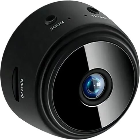 1080P Mini WiFi Hidden Camera, Wireless Indoor Security Camera with Night Vision & Motion Detection, Live Stream IP Nanny Cam for Home, Office, Baby Monitor, Compact Spy Camera (Black) in Kuwait
