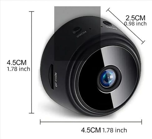1080P Mini WiFi Hidden Camera, Wireless Indoor Security Camera with Night Vision & Motion Detection, Live Stream IP Nanny Cam for Home, Office, Baby Monitor, Compact Spy Camera (Black) in Kuwait