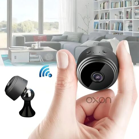 1080P Mini WiFi Hidden Camera, Wireless Indoor Security Camera with Night Vision & Motion Detection, Live Stream IP Nanny Cam for Home, Office, Baby Monitor, Compact Spy Camera (Black) in Kuwait
