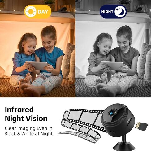 Hidden Camera WiFi 1080P - Nanny Cam for Home Security with Phone App, Motion Detection Alerts & Night Vision - Indoor Wireless Pet Camera & Baby Monitor with Remote Access in Kuwait