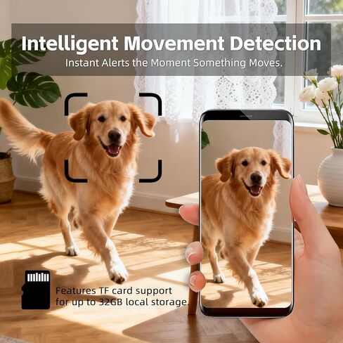 Hidden Camera WiFi 1080P - Nanny Cam for Home Security with Phone App, Motion Detection Alerts & Night Vision - Indoor Wireless Pet Camera & Baby Monitor with Remote Access in Kuwait