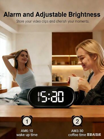 Clock Camera - Indoor Security Camera - Indoor Security Nanny Camera for Baby Monitor, 150 ° Wide Angle Field of View Hidden Camera Clock, 1080P Camera for Home Security in Kuwait