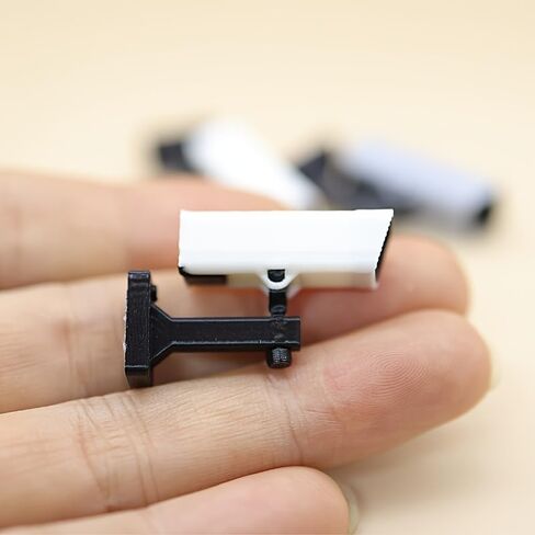 Miniature Security Camera Models in 1:12 Scale, Made of Non-Electric ABS Material, Perfect for Dioramas, Photography Props, and Vintage Decor in Kuwait